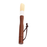 Coffee Grinder Cleaning Brush Black Walnut Coffee Powder Cleaning Brush Coffee Bar Bristle Brush with Lanyard