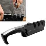 Knife Sharpener Diamond Black Ergonomic Multifunctional Adjustable 3 Stages Kitchen Tool Black