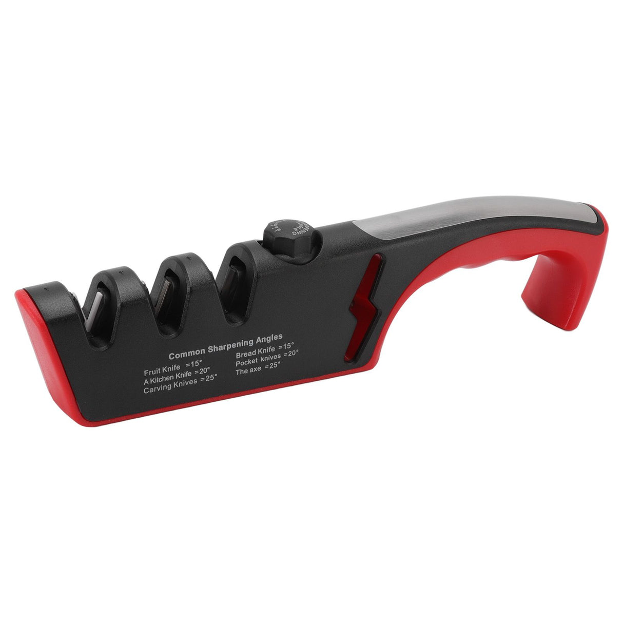 Knife Sharpener Diamond Black Ergonomic Multifunctional Adjustable 3 Stages Kitchen Tool Red