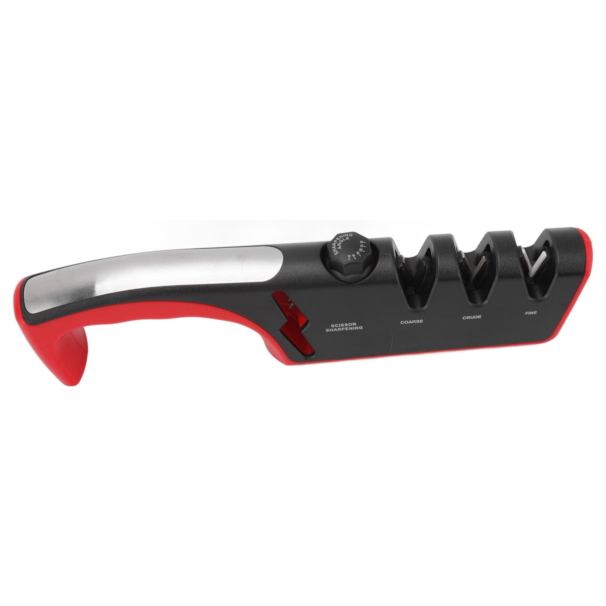 Knife Sharpener Diamond Black Ergonomic Multifunctional Adjustable 3 Stages Kitchen Tool Red
