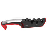 Knife Sharpener Diamond Black Ergonomic Multifunctional Adjustable 3 Stages Kitchen Tool Red