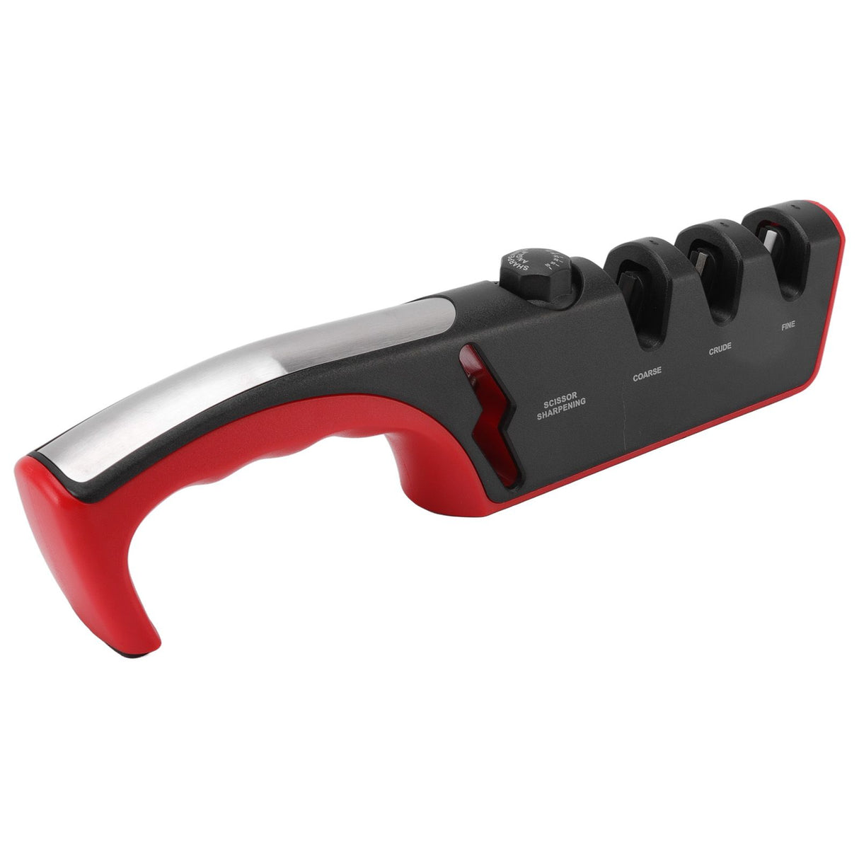 Knife Sharpener Diamond Black Ergonomic Multifunctional Adjustable 3 Stages Kitchen Tool Red