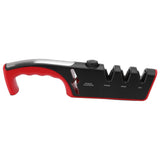 Knife Sharpener Diamond Black Ergonomic Multifunctional Adjustable 3 Stages Kitchen Tool Red
