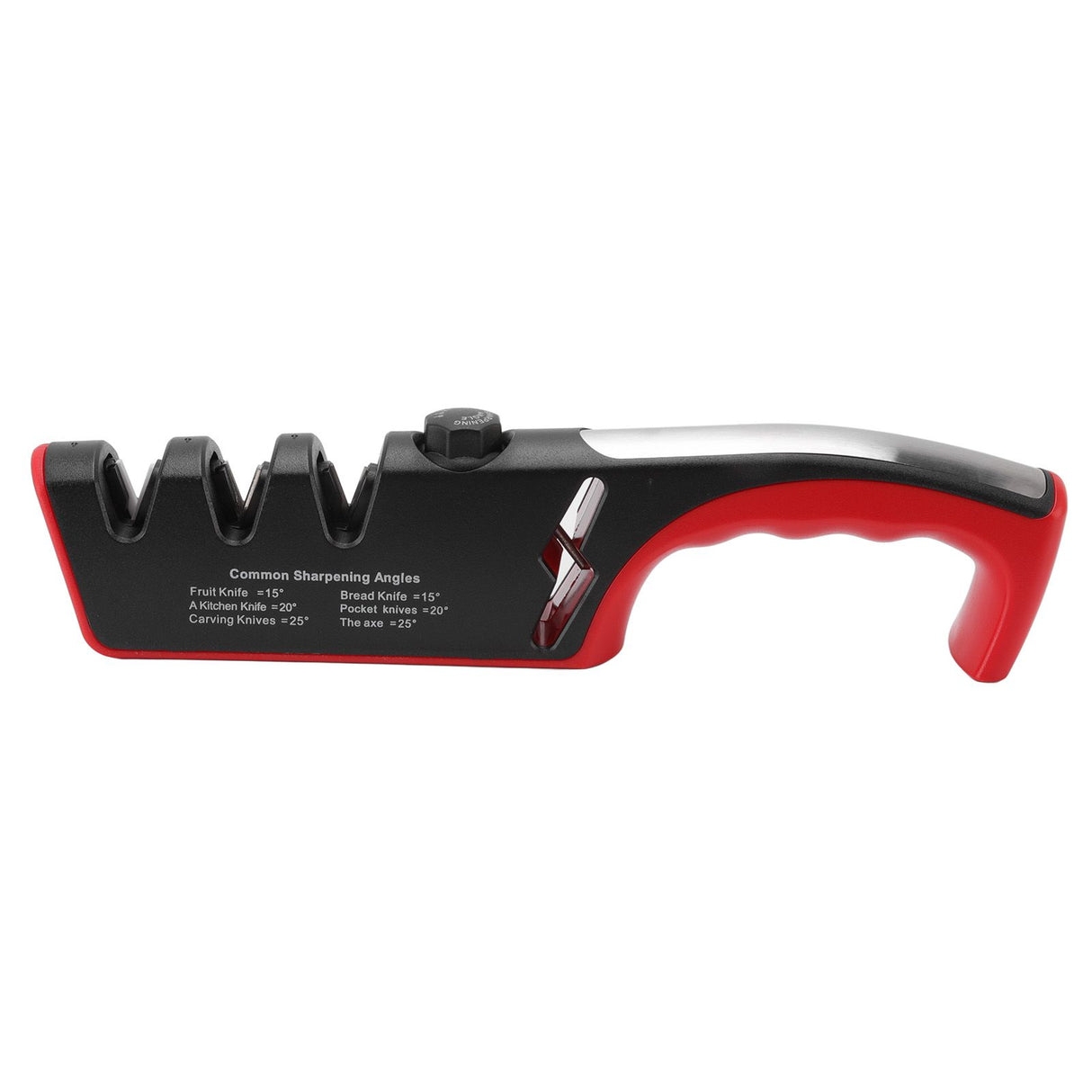 Knife Sharpener Diamond Black Ergonomic Multifunctional Adjustable 3 Stages Kitchen Tool Red