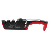 Knife Sharpener Diamond Black Ergonomic Multifunctional Adjustable 3 Stages Kitchen Tool Red