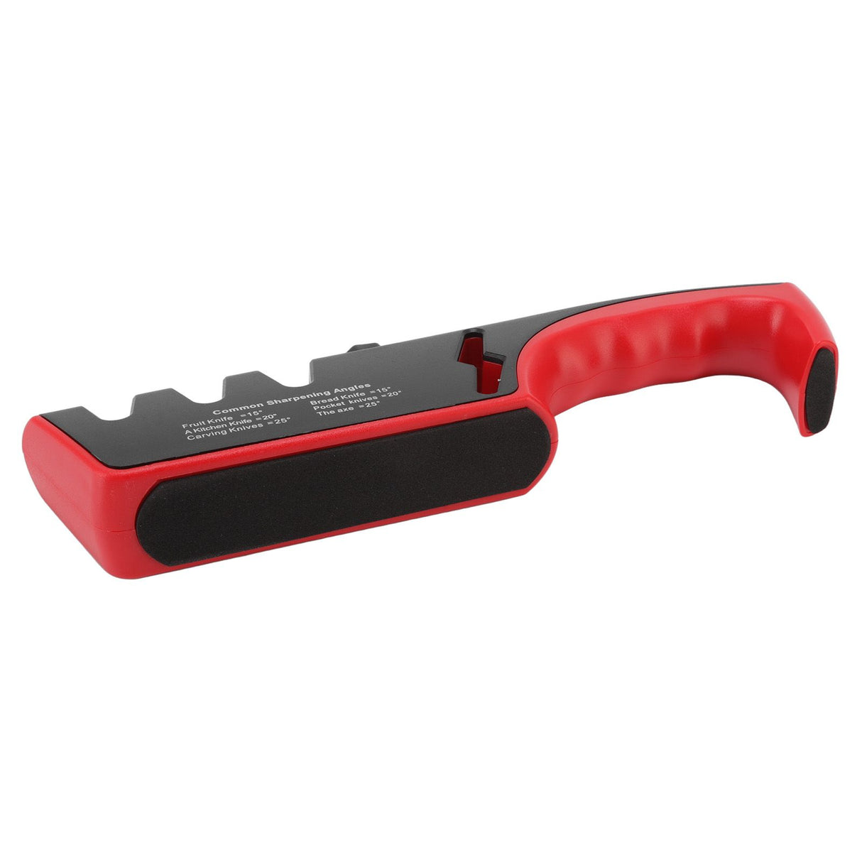 Knife Sharpener Diamond Black Ergonomic Multifunctional Adjustable 3 Stages Kitchen Tool Red