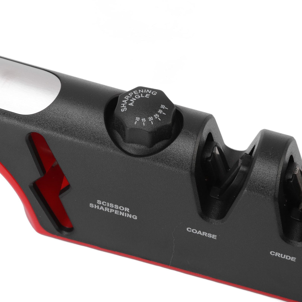 Knife Sharpener Diamond Black Ergonomic Multifunctional Adjustable 3 Stages Kitchen Tool Red