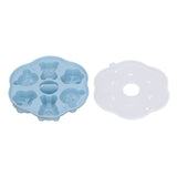 Jelly Mold Silicone Lovely Bear Cat Paw Ice Cube Cake Pudding Kitchen Mould with Lid for Home Kitchen Blue - Front View