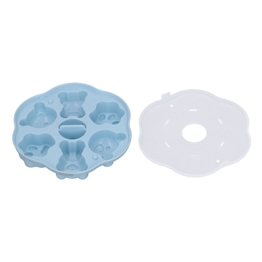 Jelly Mold Silicone Lovely Bear Cat Paw Ice Cube Cake Pudding Kitchen Mould with Lid for Home Kitchen Blue