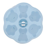 Jelly Mold Silicone Lovely Bear Cat Paw Ice Cube Cake Pudding Kitchen Mould with Lid for Home Kitchen Blue