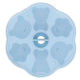 Jelly Mold Silicone Lovely Bear Cat Paw Ice Cube Cake Pudding Kitchen Mould with Lid for Home Kitchen Blue