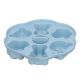 Jelly Mold Silicone Lovely Bear Cat Paw Ice Cube Cake Pudding Kitchen Mould with Lid for Home Kitchen Blue