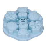 Jelly Mold Silicone Lovely Bear Cat Paw Ice Cube Cake Pudding Kitchen Mould with Lid for Home Kitchen Blue - Extra Image