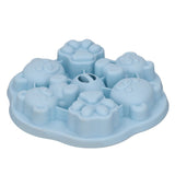 Jelly Mold Silicone Lovely Bear Cat Paw Ice Cube Cake Pudding Kitchen Mould with Lid for Home Kitchen Blue