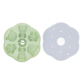 Jelly Mold Silicone Lovely Bear Cat Paw Ice Cube Cake Pudding Kitchen Mould with Lid for Home Kitchen Green
