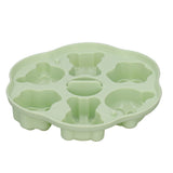 Jelly Mold Silicone Lovely Bear Cat Paw Ice Cube Cake Pudding Kitchen Mould with Lid for Home Kitchen Green