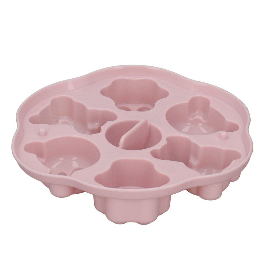 Jelly Mold Silicone Lovely Bear Cat Paw Ice Cube Cake Pudding Kitchen Mould with Lid for Home Kitchen Pink