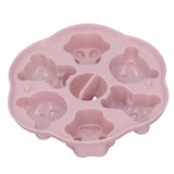 Jelly Mold Silicone Lovely Bear Cat Paw Ice Cube Cake Pudding Kitchen Mould with Lid for Home Kitchen Pink