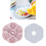 Jelly Mold Silicone Lovely Bear Cat Paw Ice Cube Cake Pudding Kitchen Mould with Lid for Home Kitchen Pink - Extra Image