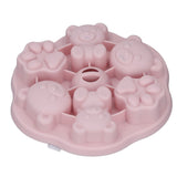 Jelly Mold Silicone Lovely Bear Cat Paw Ice Cube Cake Pudding Kitchen Mould with Lid for Home Kitchen Pink - Extra Image
