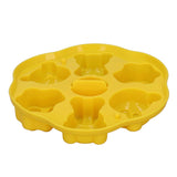 Jelly Mold Silicone Lovely Bear Cat Paw Ice Cube Cake Pudding Kitchen Mould with Lid for Home Kitchen Yellow - Close-Up Angle