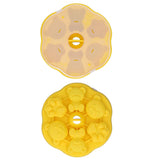 Jelly Mold Silicone Lovely Bear Cat Paw Ice Cube Cake Pudding Kitchen Mould with Lid for Home Kitchen Yellow