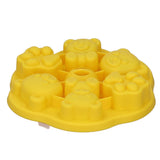 Jelly Mold Silicone Lovely Bear Cat Paw Ice Cube Cake Pudding Kitchen Mould with Lid for Home Kitchen Yellow - Extra Image