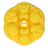 Jelly Mold Silicone Lovely Bear Cat Paw Ice Cube Cake Pudding Kitchen Mould with Lid for Home Kitchen Yellow - Extra Image
