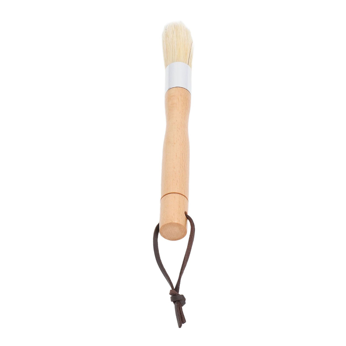 Coffee Grinder Cleaning Brush with Beech Handle Pig Hair Powder Cleaning Brush with Strap for Cafe