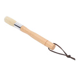 Coffee Grinder Cleaning Brush with Beech Handle Pig Hair Powder Cleaning Brush with Strap for Cafe