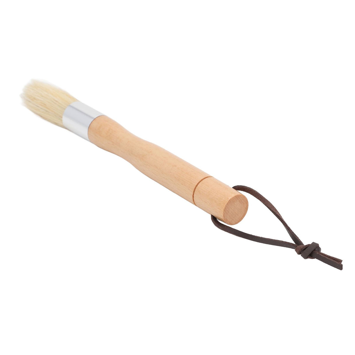 Coffee Grinder Cleaning Brush with Beech Handle Pig Hair Powder Cleaning Brush with Strap for Cafe