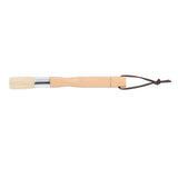 Coffee Grinder Cleaning Brush with Beech Handle Pig Hair Powder Cleaning Brush with Strap for Cafe - Extra Image