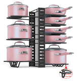 Multi Layer Pot Shelf Thicken Iron Art Pot Holder for Cutting Board Chopping Board Pot Cover 8 Layers - 45-Degree Angle