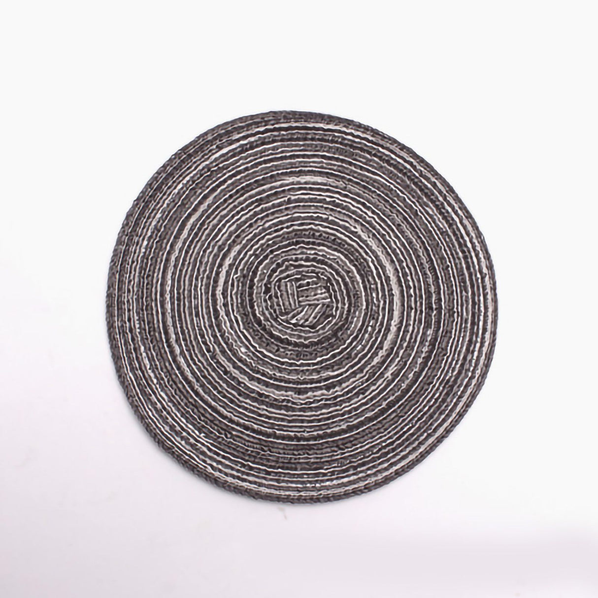 4PCS Round Coaster Set Scalding Heat Insulation Dish Mats Woven Decorative Dining Table Bowl Mat Dark Gray Diameter 30cm / 11.8in