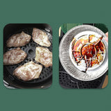 Aluminum Foil Plate Round Disposable Recyclable Containers with Straight Walls for Cooking 50pcs Deep 7 Inches - Side View