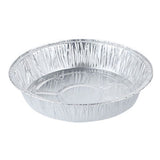 Aluminum Foil Plate Round Disposable Recyclable Containers with Straight Walls for Cooking 50pcs Deep 8 Inches