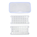 1.7L Large Capacity Ice Maker Household 2 Layer Ice Cube Mold Tray for Making 72 Ice Cubes