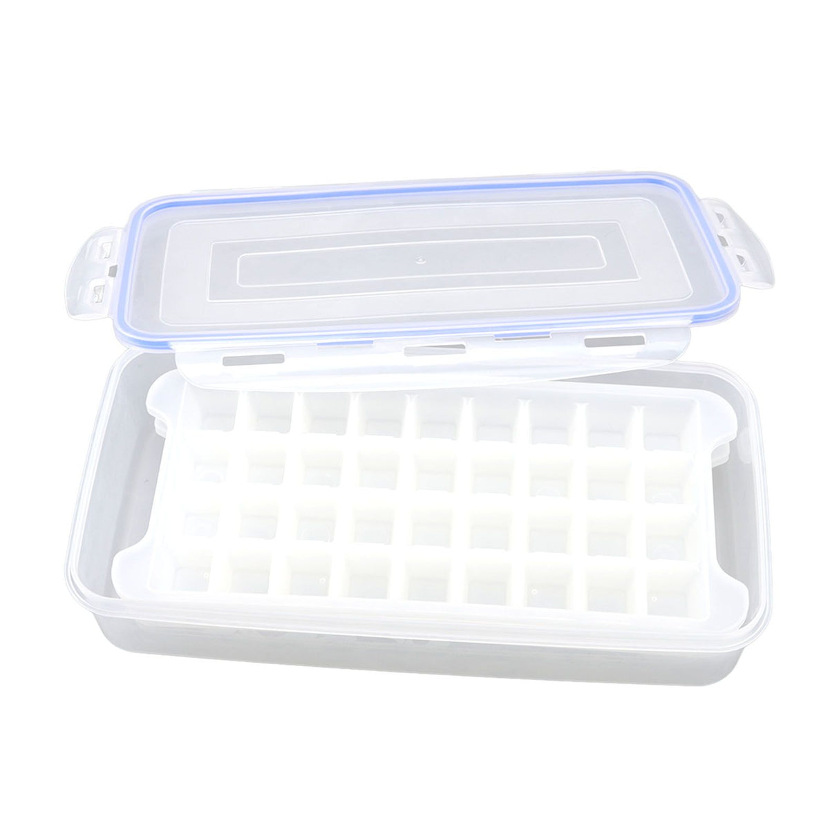 1.7L Large Capacity Ice Maker Household 2 Layer Ice Cube Mold Tray for Making 72 Ice Cubes