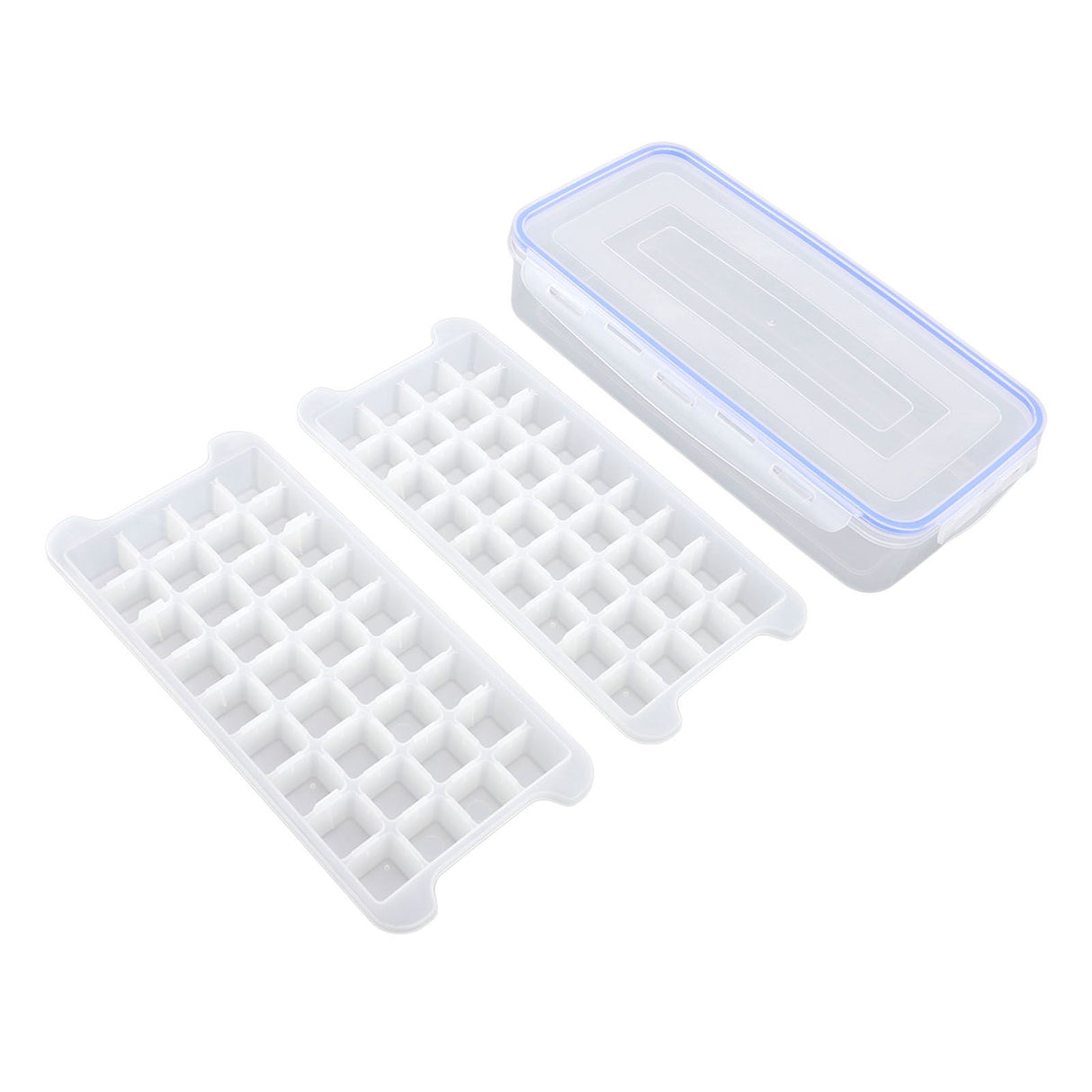 1.7L Large Capacity Ice Maker Household 2 Layer Ice Cube Mold Tray for Making 72 Ice Cubes