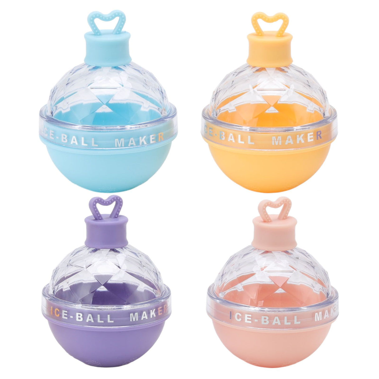 4 PCS Ice Hockey Mold Innovative Large Round Ball Ice Mold Spherical Ice Tray with Lid