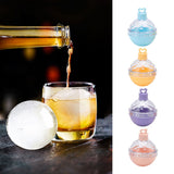 4 PCS Ice Hockey Mold Innovative Large Round Ball Ice Mold Spherical Ice Tray with Lid