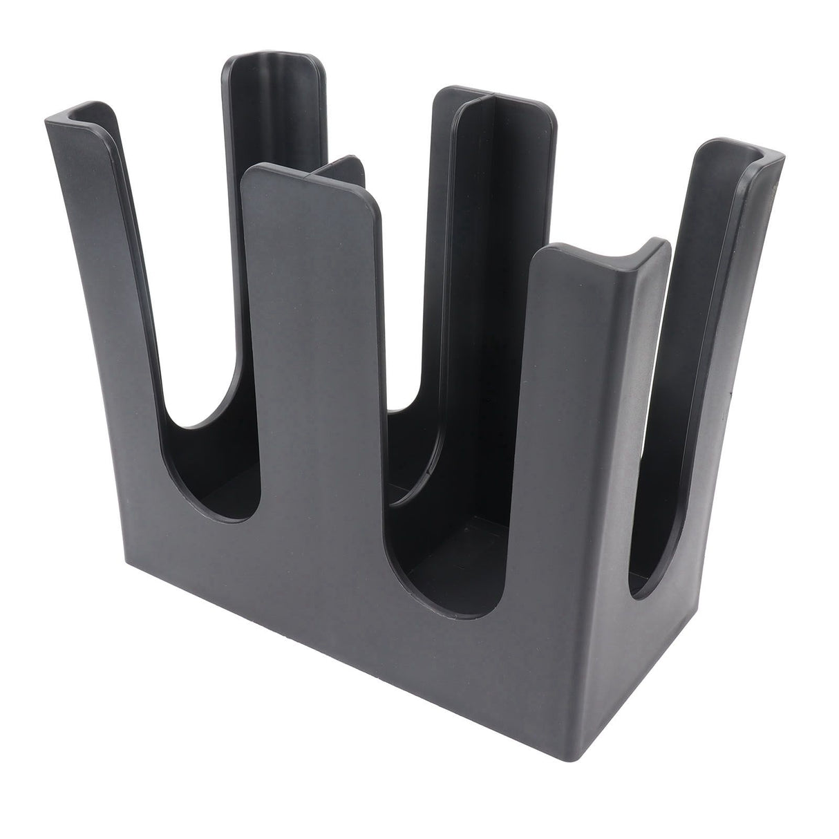 Cup and Lid Holder Plastic Straight 2 Compartments Black Paper Cup Holder Organizer for Disposable Cup Tea Shop