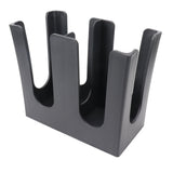 Cup and Lid Holder Plastic Straight 2 Compartments Black Paper Cup Holder Organizer for Disposable Cup Tea Shop - Front View