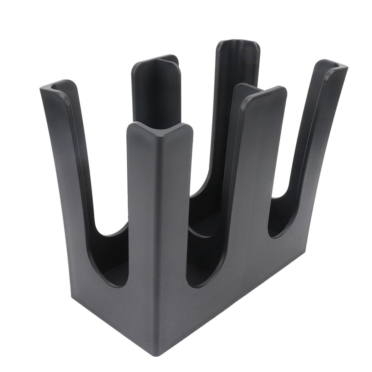 Cup and Lid Holder Plastic Straight 2 Compartments Black Paper Cup Holder Organizer for Disposable Cup Tea Shop