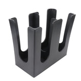 Cup and Lid Holder Plastic Straight 2 Compartments Black Paper Cup Holder Organizer for Disposable Cup Tea Shop - Side View