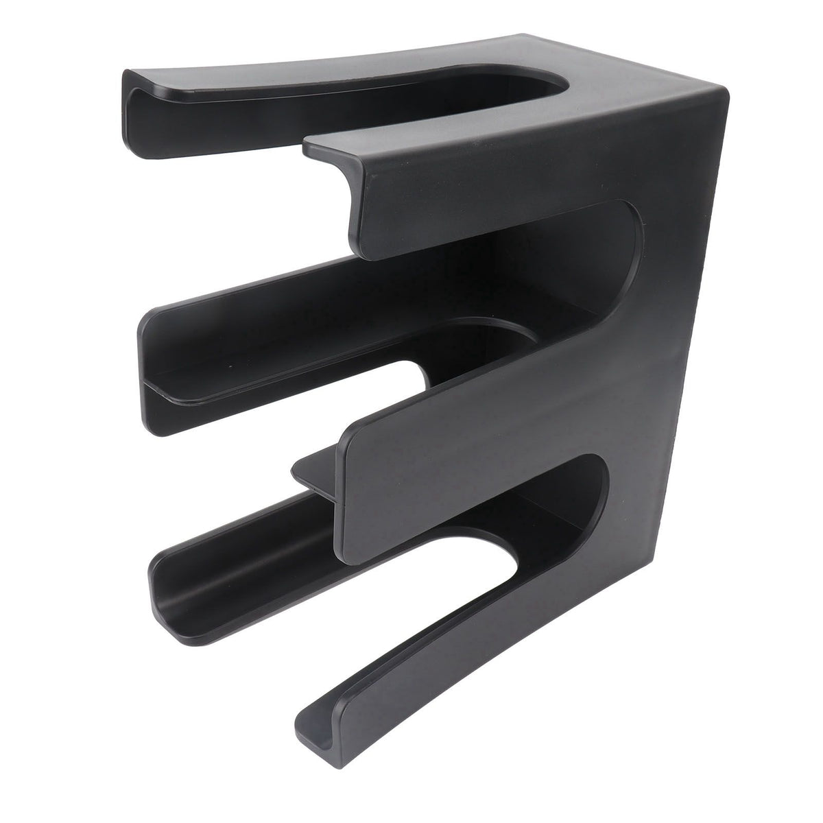 Cup and Lid Holder Plastic Straight 2 Compartments Black Paper Cup Holder Organizer for Disposable Cup Tea Shop