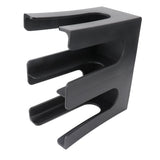 Cup and Lid Holder Plastic Straight 2 Compartments Black Paper Cup Holder Organizer for Disposable Cup Tea Shop - Low Angle