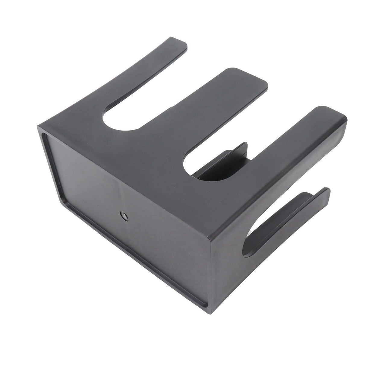 Cup and Lid Holder Plastic Straight 2 Compartments Black Paper Cup Holder Organizer for Disposable Cup Tea Shop