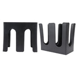 Cup and Lid Holder Plastic Straight 2 Compartments Black Paper Cup Holder Organizer for Disposable Cup Tea Shop