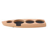 Wooden Coffee Tamper Holder Coffee Tamper Mat Stand Coffee Maker Support Storage Base Beech Small for 51mm/2.0in 53mm/2.1in - Front View